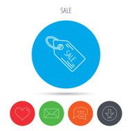 Sale shopping tag icon Discount label sign N14