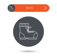 Boot icon Hiking or work shoe sign N6