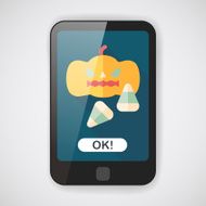 pumpkin flat icon with long shadow eps10