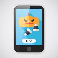 pumpkin flat icon with long shadow eps10 N3