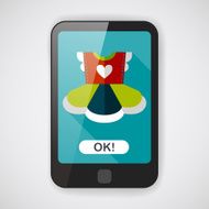 kid dress flat icon with long shadow eps10 N16