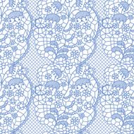 Lace seamless pattern with flowers N17