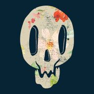 Print depicting a skull Illustration poster