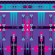 Seamless ethnic tribal pattern ornament N4
