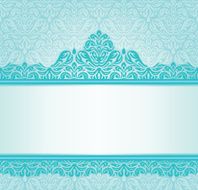 Turquoise retro invitation design