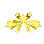 Shiny gold stars