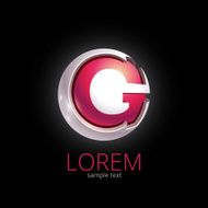 Abstract Vector Design Element - Metal G sphere logo template N2
