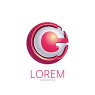 Abstract Vector Design Element - Metal C sphere logo template N2