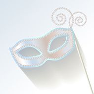 Venice carnival mask white pearl