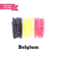 Handdrawn in pencil Belgium flag