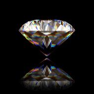 Single big diamond on black