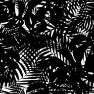 Seamless tropical pattern with palm leaves N2