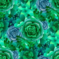 Succulent seamless pattern