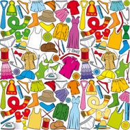 vector seamless pattern with clothes