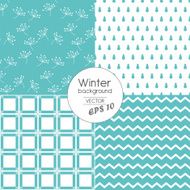 Modern winter patterns in Blue