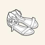 Black &amp; white women&#039;s sandals