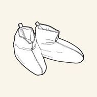 Black &amp; white slippers