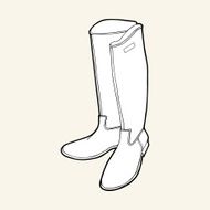 Black &amp; white rubber boots