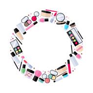 Cosmetics make-up beauty accessories illustration