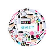 Cosmetics make-up beauty accessories illustration N2