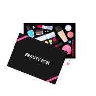 Beauty box cosmetics service illustration