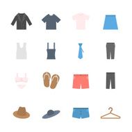 clothing icons set