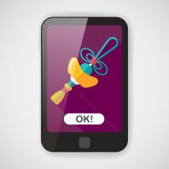 Chinese New Year flat icon with long shadow N22