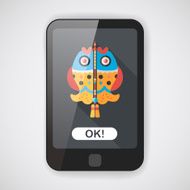 Chinese New Year flat icon with long shadow N27