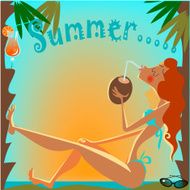 cartoon girl in bikini