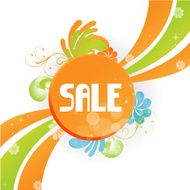 colorful floral sale sign