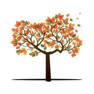 Autumn Tree and Color Leafs N2