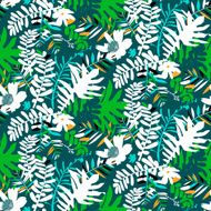 Tropical floral pattern N17