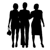 Vector women silhouette N4