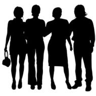 Vector Silhouette Of People N92