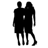 Vector women silhouette N8
