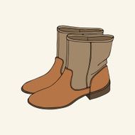 Autumn boots with low heels