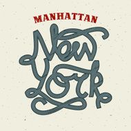 New York lettering print template