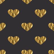 Gold heart seamless pattern N2