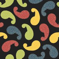 Polygonal paisley background Seamless pattern N2
