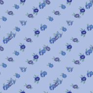 Blue flowers on white background N6