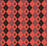 Seamless pattern Of Vintage Happy Halloween Tartan Texture N2