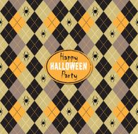Seamless pattern Of Vintage Happy Halloween Tartan Texture N4