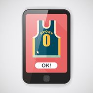 basketball clothing flat icon with long shadow eps10 N3