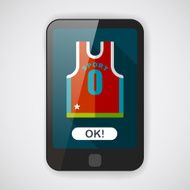 basketball clothing flat icon with long shadow eps10 N6