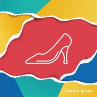 High-heeled shoes line icon