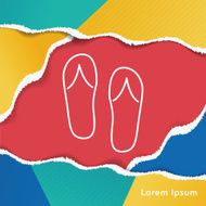 Flip-flops line icon