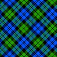 Black Watch military tartan diagonal seamless pattern