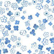 hand drawn watercolor floral seamless pattern vector illustration N2