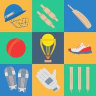 Cricket game vector concept