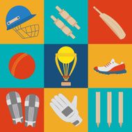 Cricket game vector concept N2